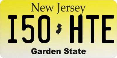 NJ license plate I50HTE
