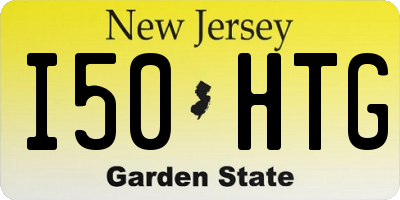 NJ license plate I50HTG