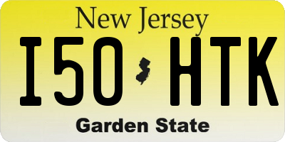 NJ license plate I50HTK
