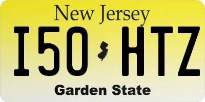 NJ license plate I50HTZ