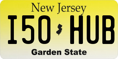 NJ license plate I50HUB