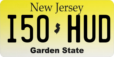 NJ license plate I50HUD