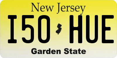 NJ license plate I50HUE
