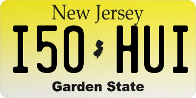 NJ license plate I50HUI