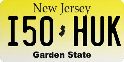 NJ license plate I50HUK