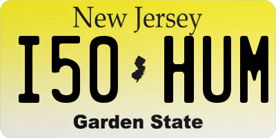 NJ license plate I50HUM