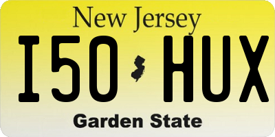 NJ license plate I50HUX