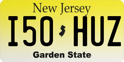 NJ license plate I50HUZ