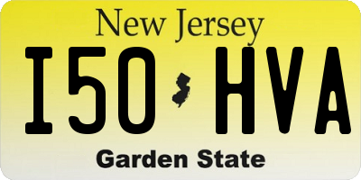 NJ license plate I50HVA