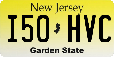 NJ license plate I50HVC