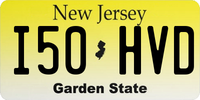 NJ license plate I50HVD