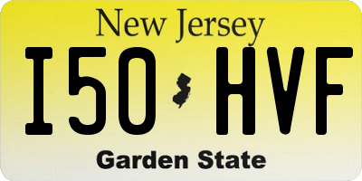 NJ license plate I50HVF