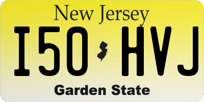 NJ license plate I50HVJ