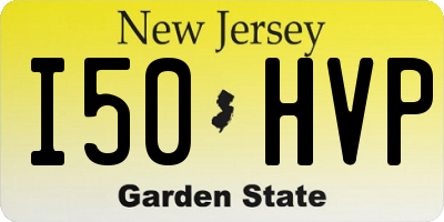 NJ license plate I50HVP