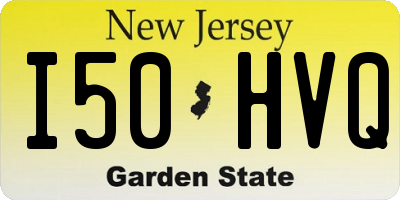 NJ license plate I50HVQ