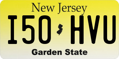 NJ license plate I50HVU