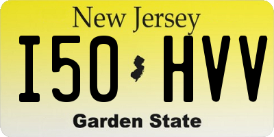 NJ license plate I50HVV