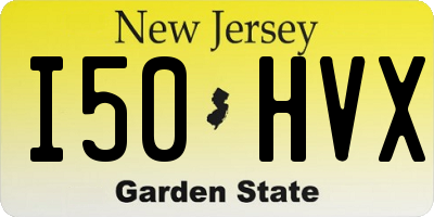 NJ license plate I50HVX