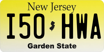 NJ license plate I50HWA