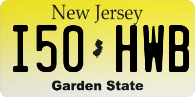 NJ license plate I50HWB