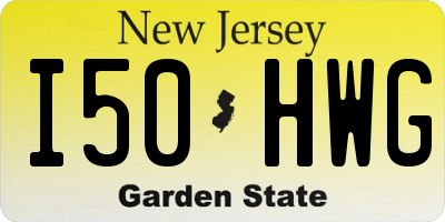 NJ license plate I50HWG