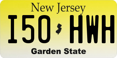 NJ license plate I50HWH