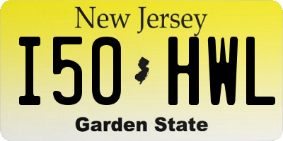 NJ license plate I50HWL