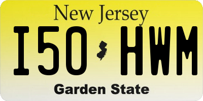 NJ license plate I50HWM