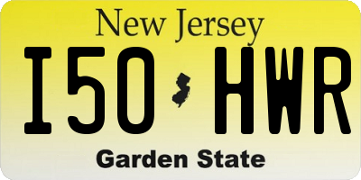 NJ license plate I50HWR