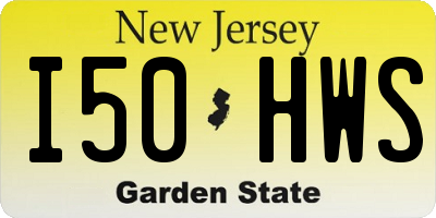 NJ license plate I50HWS