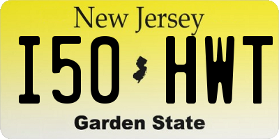 NJ license plate I50HWT