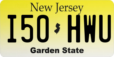 NJ license plate I50HWU