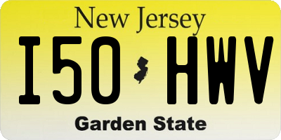 NJ license plate I50HWV