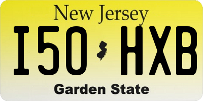 NJ license plate I50HXB