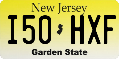 NJ license plate I50HXF