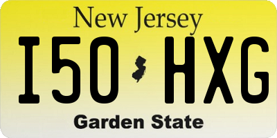 NJ license plate I50HXG