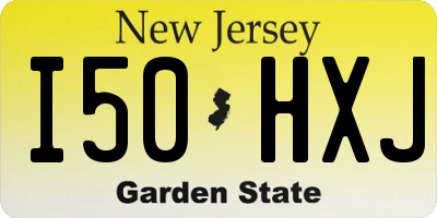 NJ license plate I50HXJ