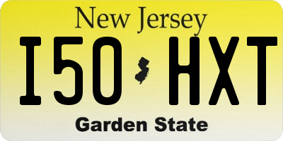 NJ license plate I50HXT