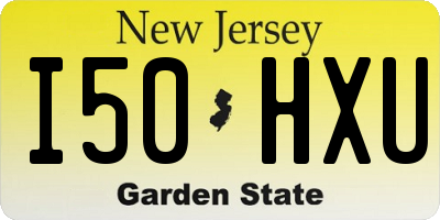 NJ license plate I50HXU