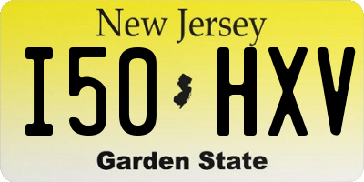 NJ license plate I50HXV