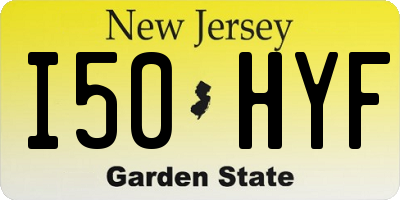 NJ license plate I50HYF