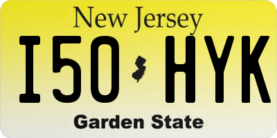 NJ license plate I50HYK