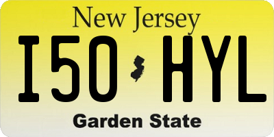 NJ license plate I50HYL