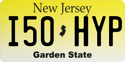 NJ license plate I50HYP