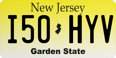 NJ license plate I50HYV
