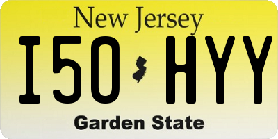 NJ license plate I50HYY