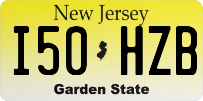 NJ license plate I50HZB