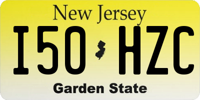 NJ license plate I50HZC