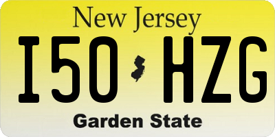 NJ license plate I50HZG