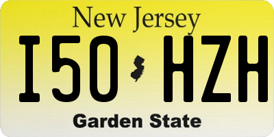 NJ license plate I50HZH